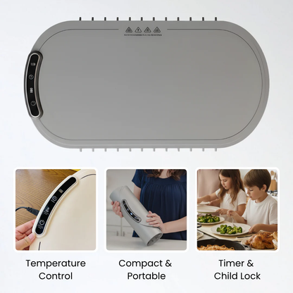 Heated Food Mat™ – No More Cold Meals