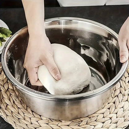 3‑in‑1 Stainless Steel Kitchen Set – Grater, Strainer & Mixing Bowl